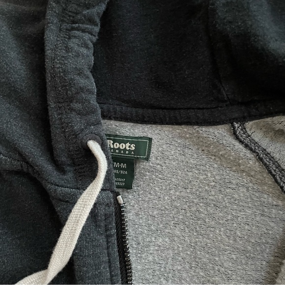 ROOTS Charcoal Gray Zip Up Hoodie - Picture 8 of 9